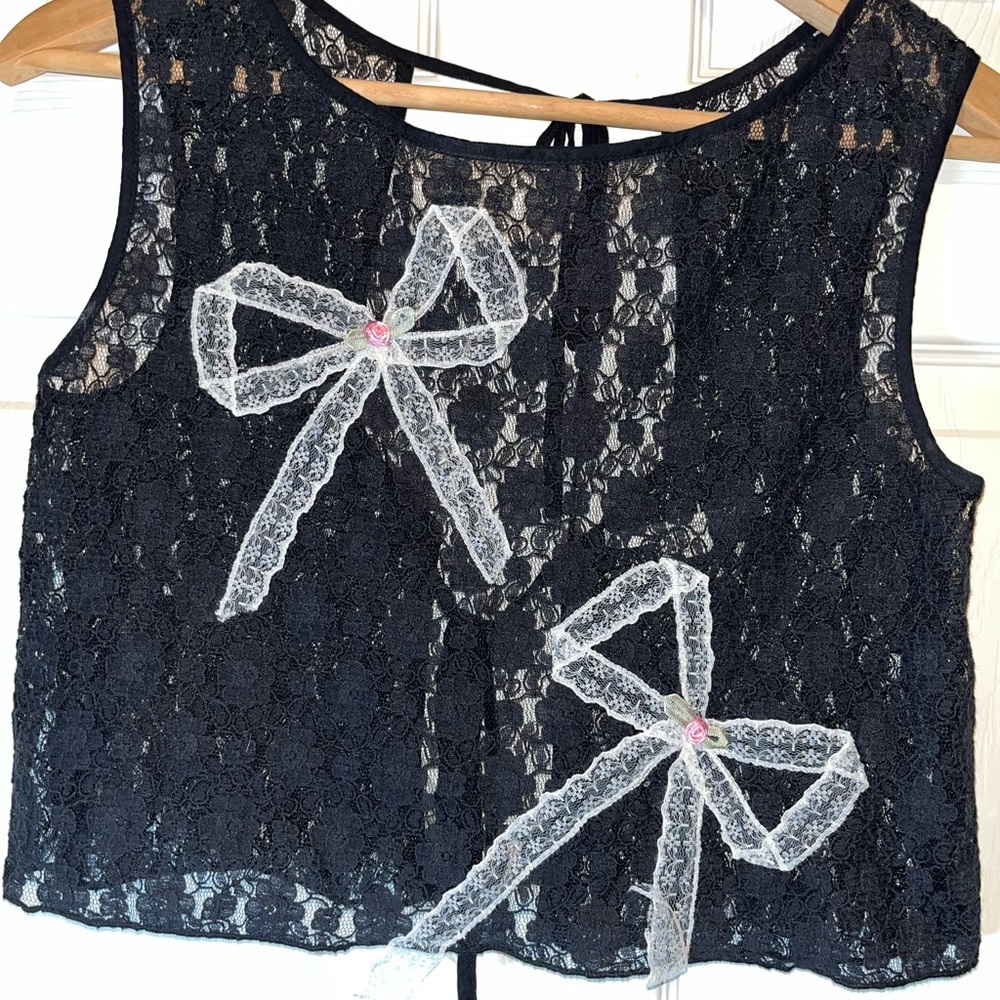 Kimchi Blue Black Lace Top - Picture 2 of 6